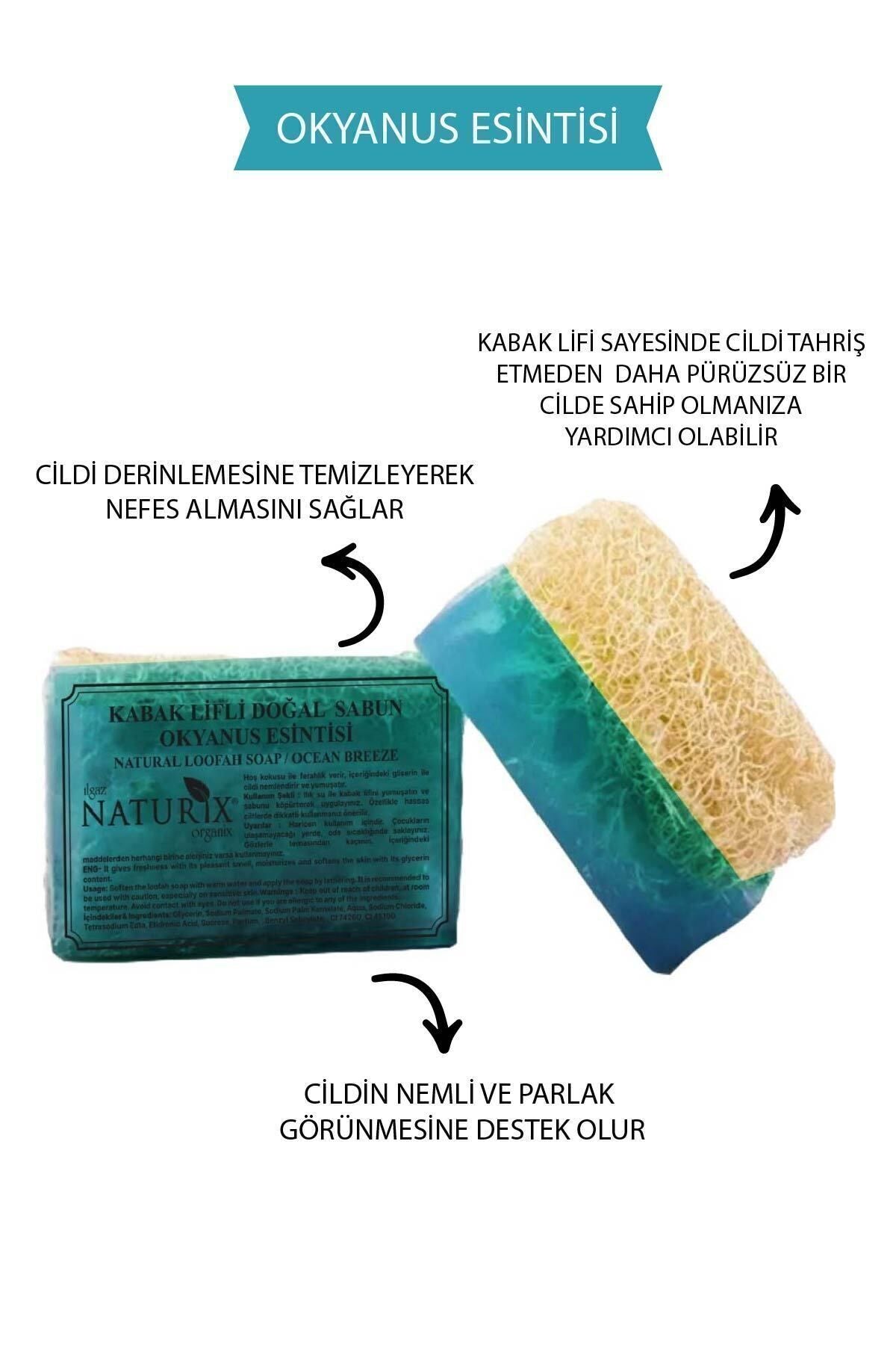 Naturix Natural Pumpkin Fiber Ocean Breeze Soap