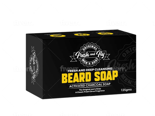 Fresh and Fly Beard Bar Activiated Charcoal Soap 125gms