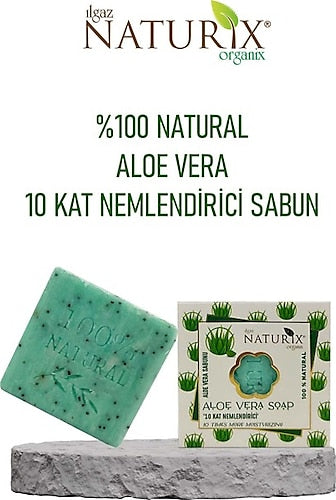 Naturix Organix Natural Aloe Vera Soap Moisturizer for Dry Skin Acne