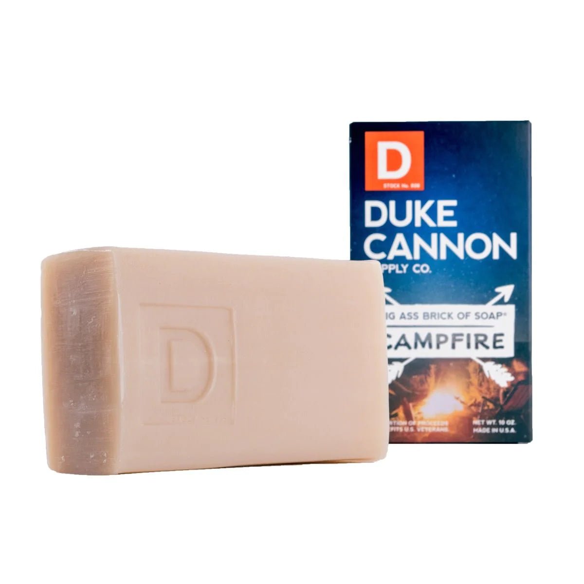 Duke Cannon Big Ass Brick of Soap for Men - Campfire - Fresh Cut Hickory